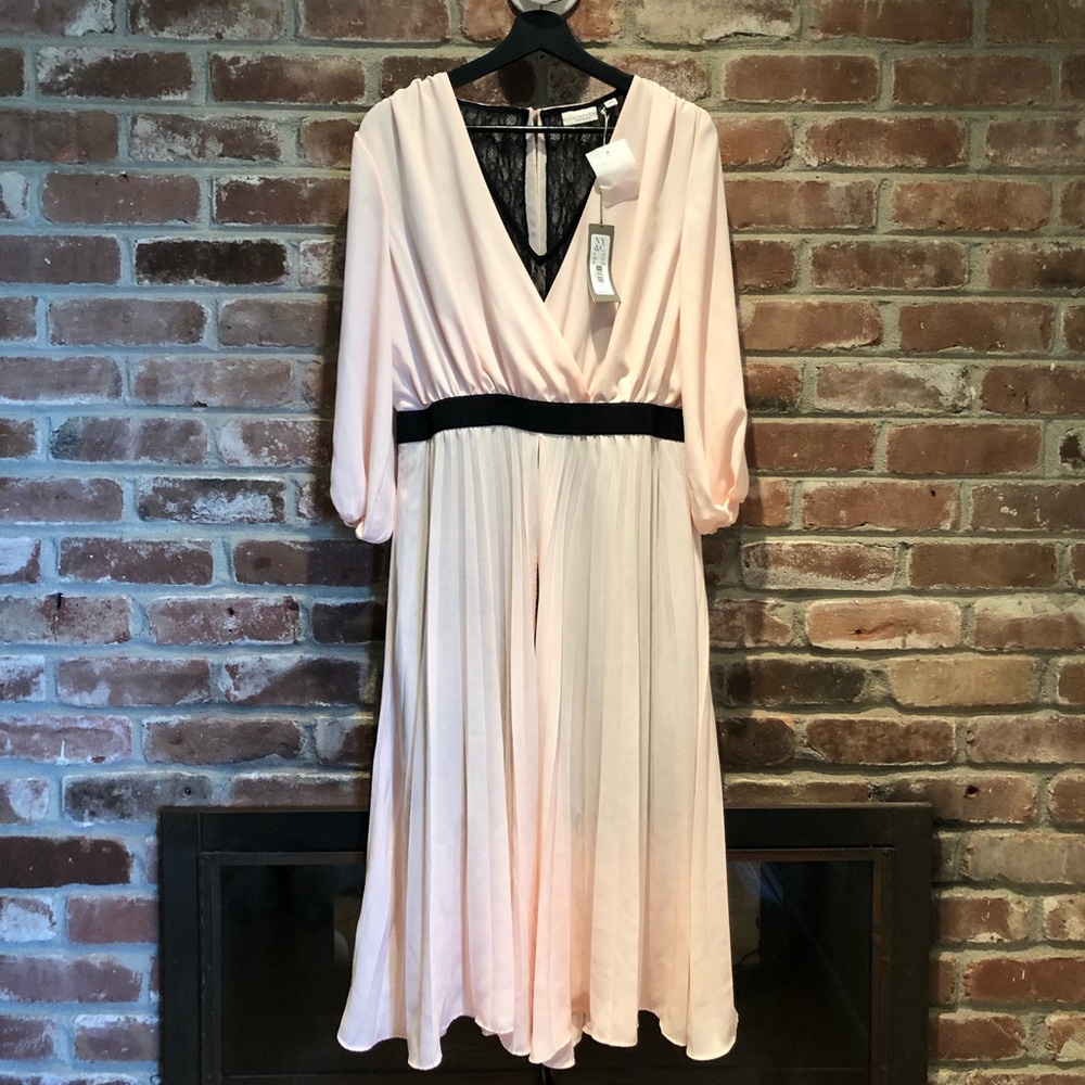NWT. Light Pink and Lace Dress